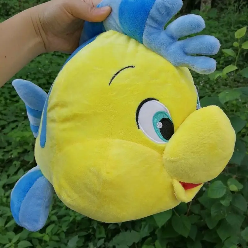 35cm/45cm Disney Flounder Ariel The Little Mermaid Princess Plush Stuffed Dolls Cartoon Kawaii Chubby Pillow For Child Girl Gift