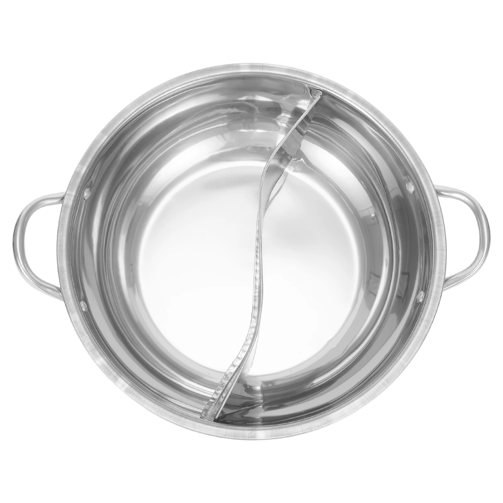 Gas Stove Compatible Twin Divided Hot Pot For Shabu Shabu For Home Cooking Stable Structure Works On Induction And Gas