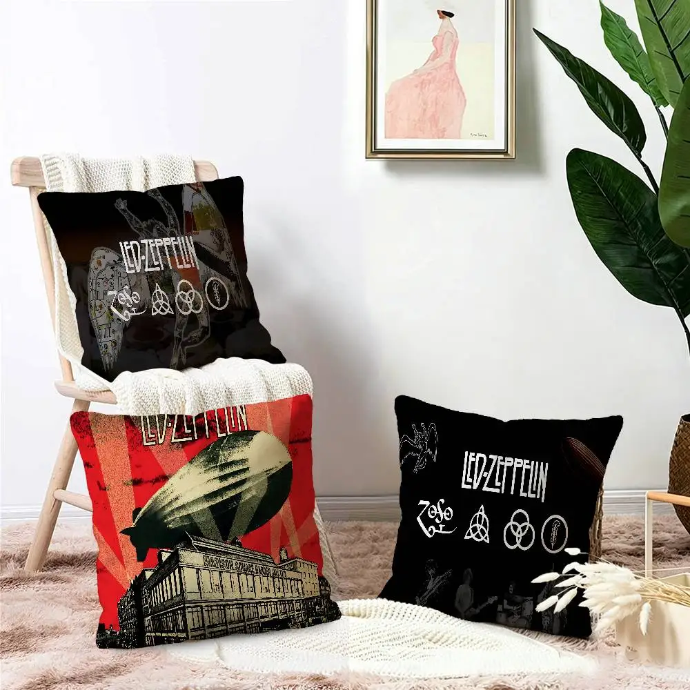 Cool L-Led Band Z-Zeppelins Pillow Cushion Cover Pillowcase Living Room Sofa Home Decor Customized