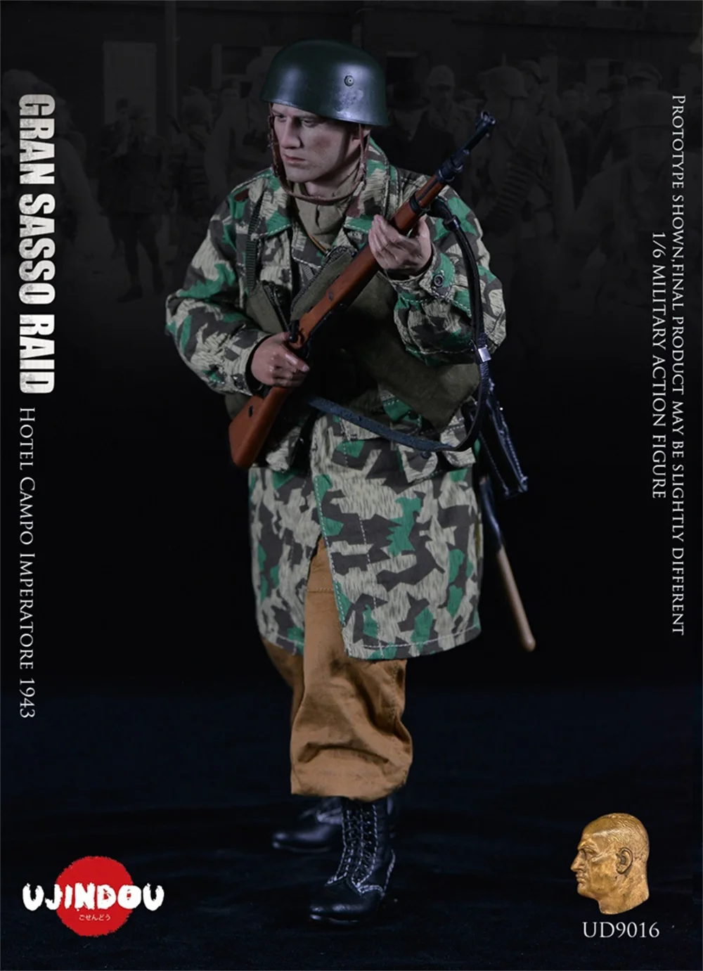 1/6 UJINDOU UD9016 WWII Military Series German GRAN SASSO RAID 1943 Hotel Campo Full Set Moveable Action Figure For Fans Collect