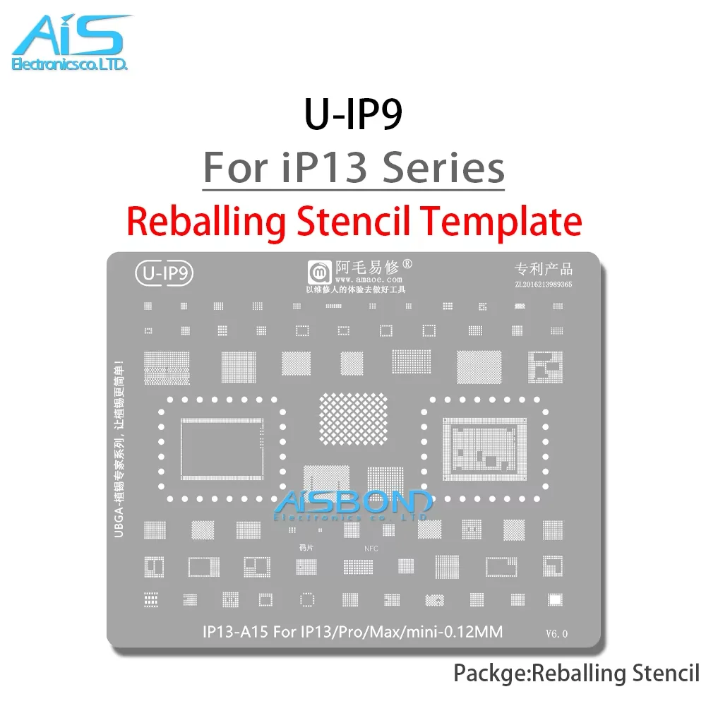 Amaoe CPU NAND Power Amplifier ic A15 BGA Reballing Stencil Kits Set For iPhone 13 Pro Max Mini 13Pro 13ProMax 13Mini