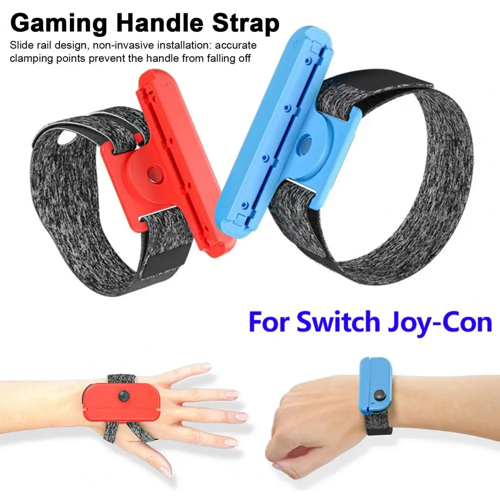 2Pcs Game Controller Wristband 360-degree Rotation Game Wrist Bands Adjustable Game Bracelet for Switch/Oled JoyCon