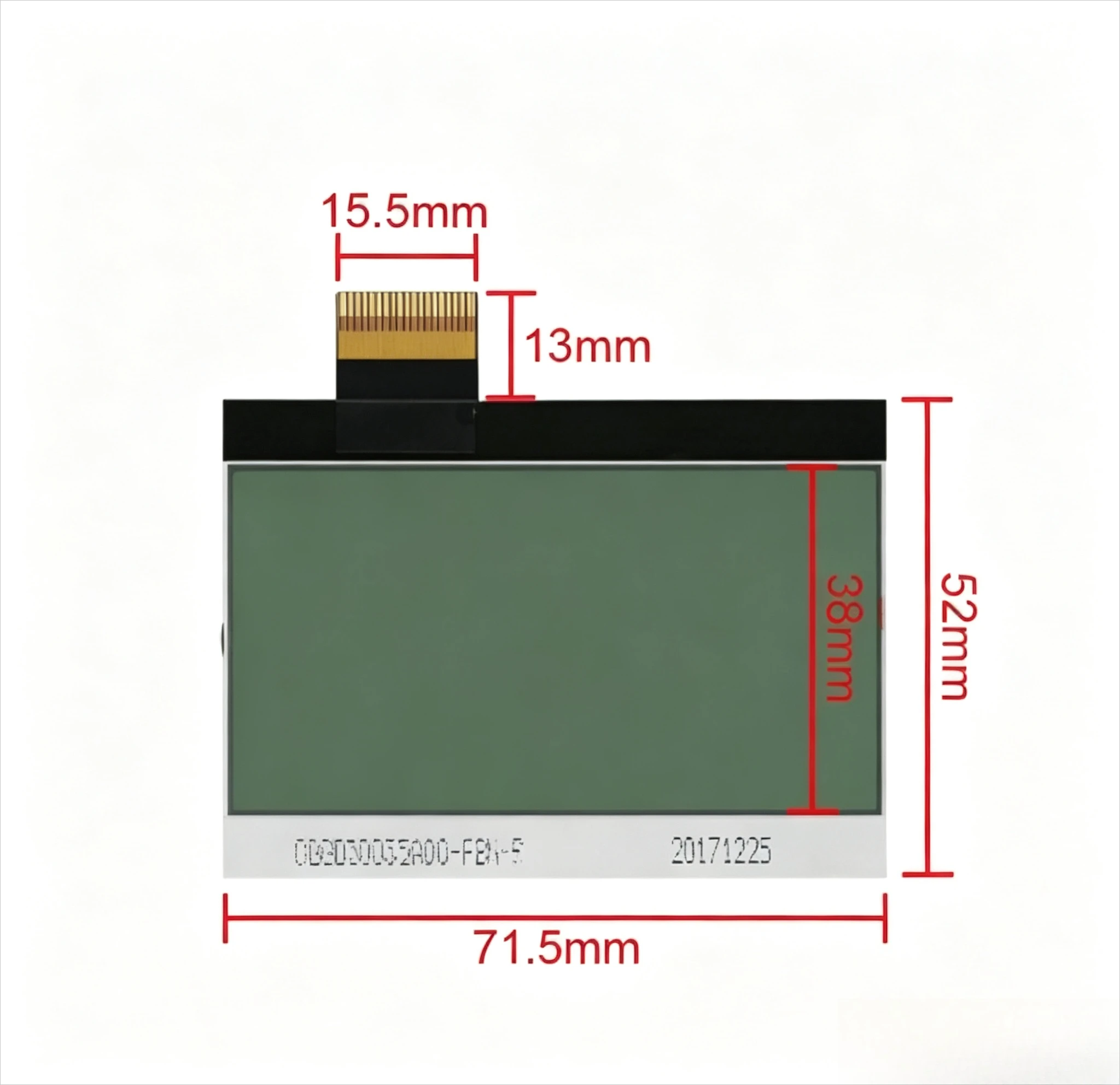 LCD Display Screen CGG030035A00, Aftermarket Replacement for Post 2017 Fluke 724 725 726 Process Calibrator Repair Part