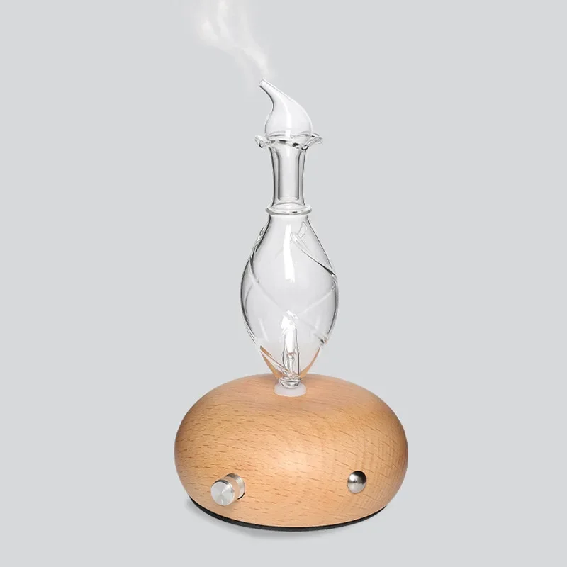 Aroma Essential Oil Diffuser Nebulizer Wood USB Portable Waterless Aromatherapy Diffuser Fragrance Machine Home Glass Gift