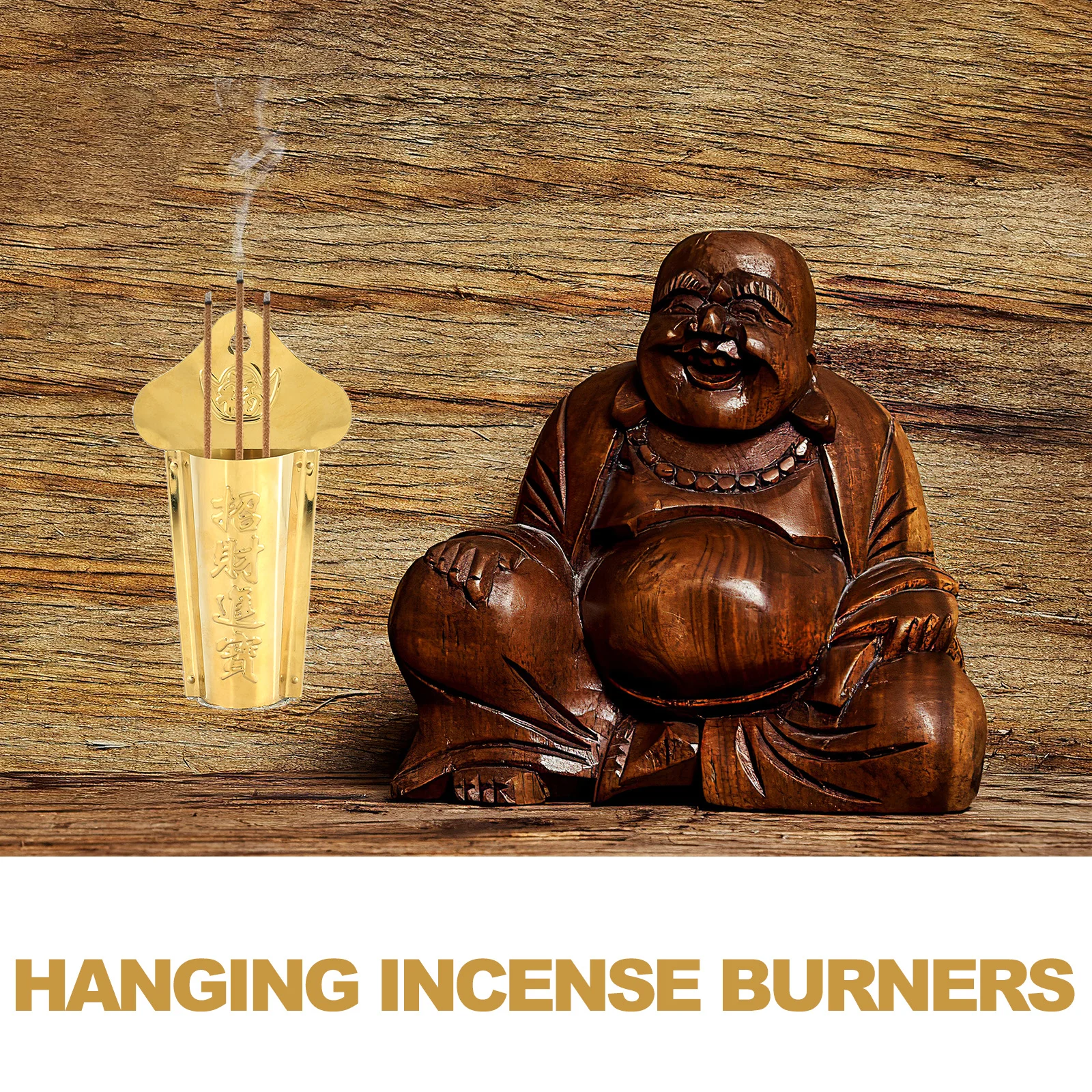

2Pcs Hanging Incense Burner Wall Mount Metal Censer Temple Decorative Aromatherapy Incense Cone Holder Metal Censer Decor