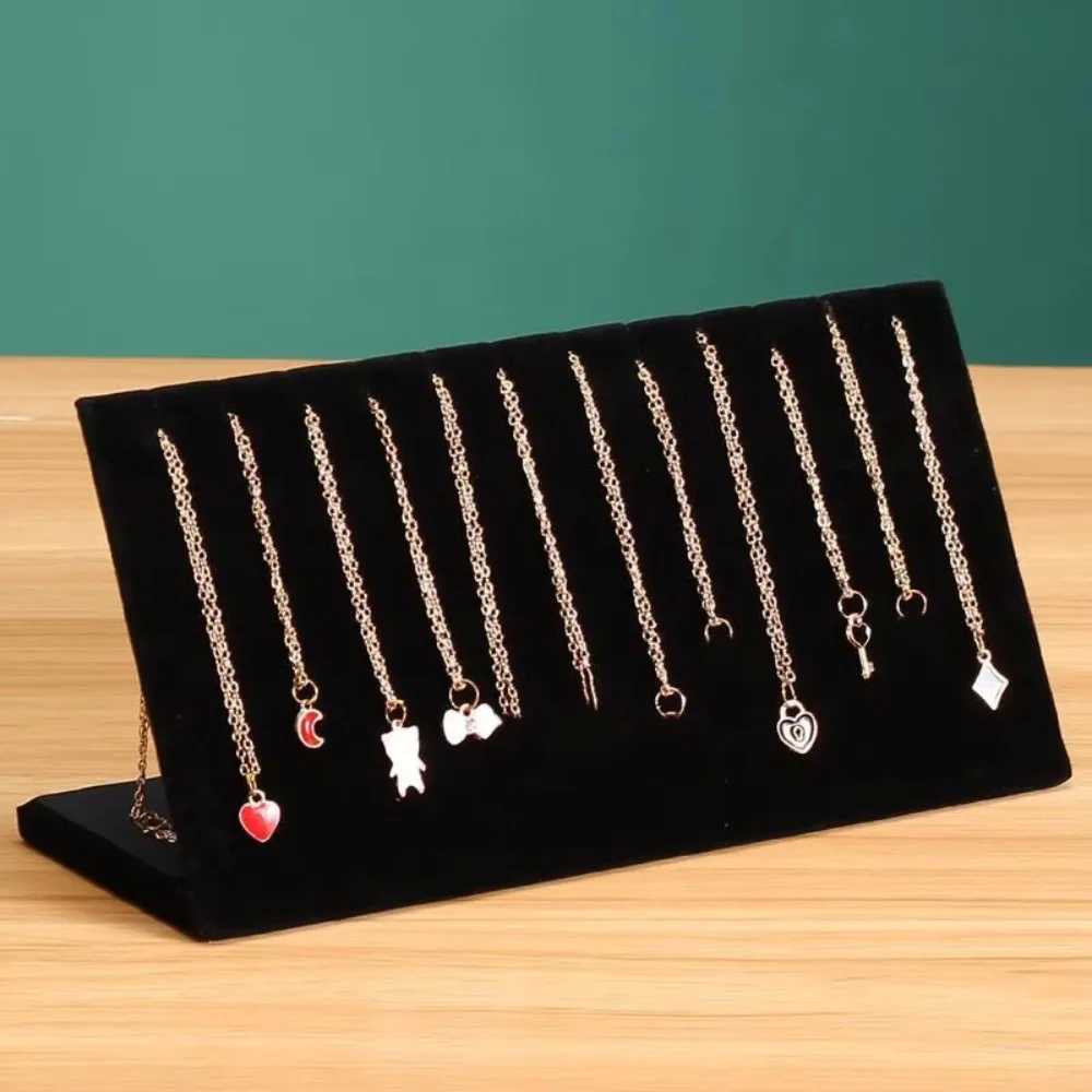 New L-shaped Necklace Display Stand Large Capacity Simple Earring Holder Plush Durable Jewelry Storage Rack