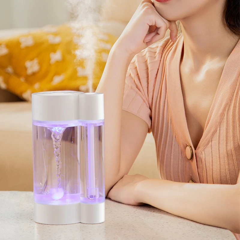 USB Ultrasonic Heavy Fog Diffuser Water Mist Maker L Creative Waterspout Air Humidifier Portable