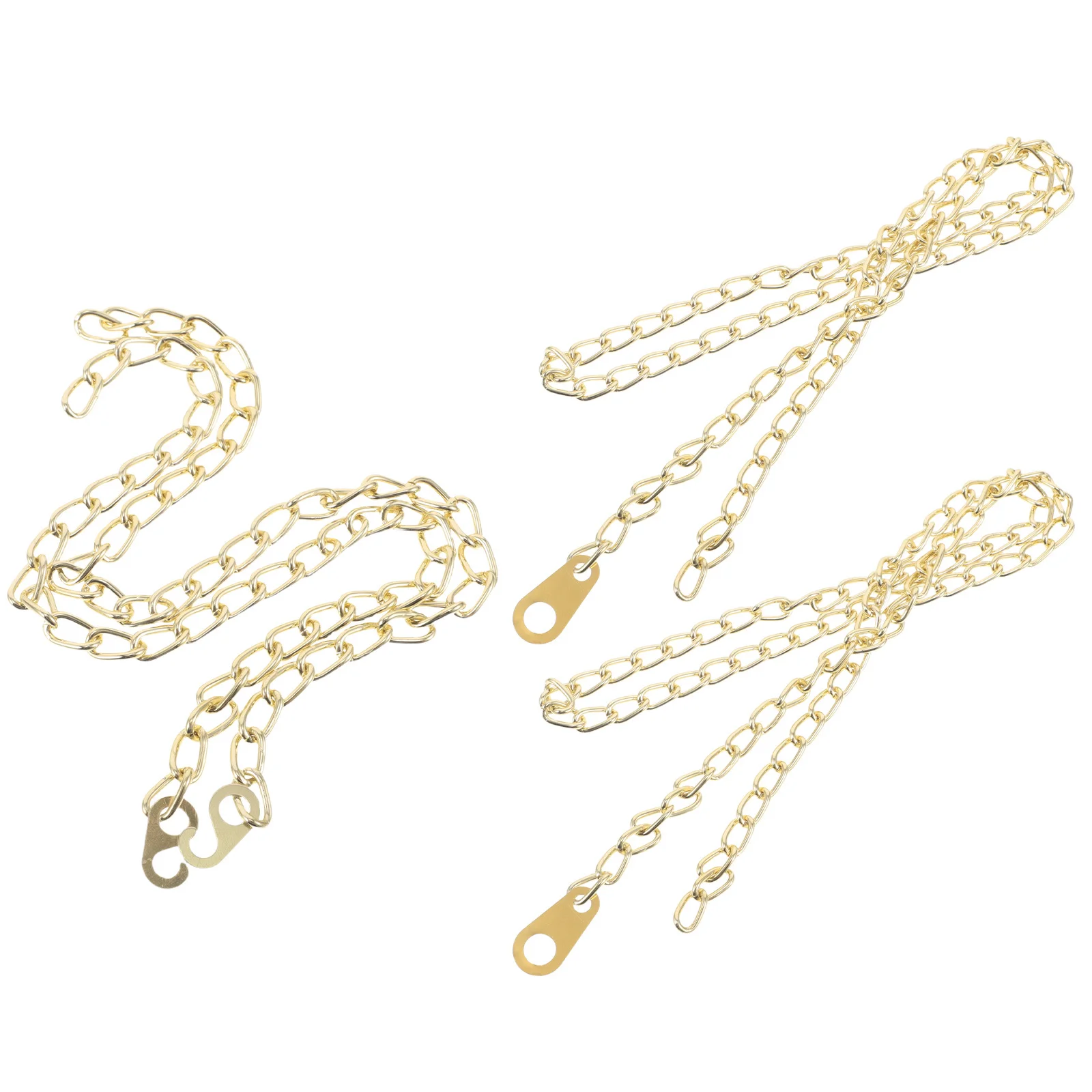 

4pcs Floor Chains: Grandfather Replacement Metal Chain For Pendulum Repair Home Decor, Golden Clock Chain Parts, Mechanical