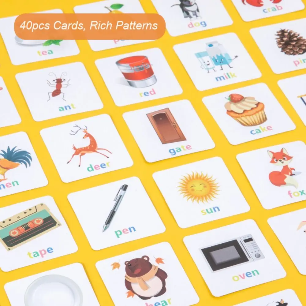 Literacy Flashcards Wooden Baby Learning Cards Alphabet Spelling Game English Words Card Puzzle Game Letter Spelling Block