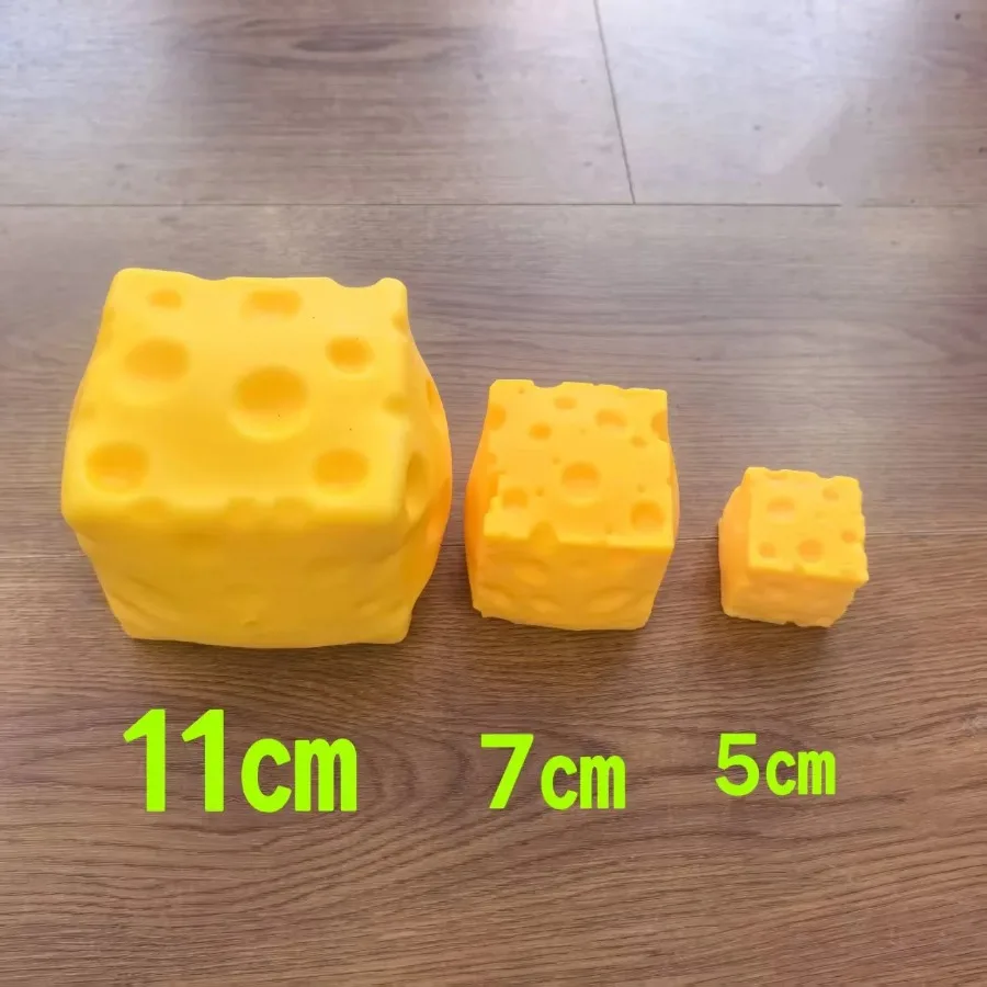 Jumbo Cheese Cube Stress Ball Big Cheese Shapeable Squeeze Ball Non-Bounce Fidget Toy ASMR Sensory Anti-Stress Festival Gift