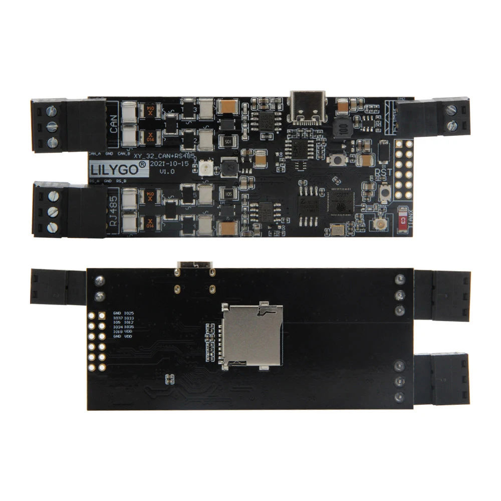lilygo-ttgo-t-can485-esp32はcanおよびrs-485インターフェースを搭載し、tfカードに対応しています。