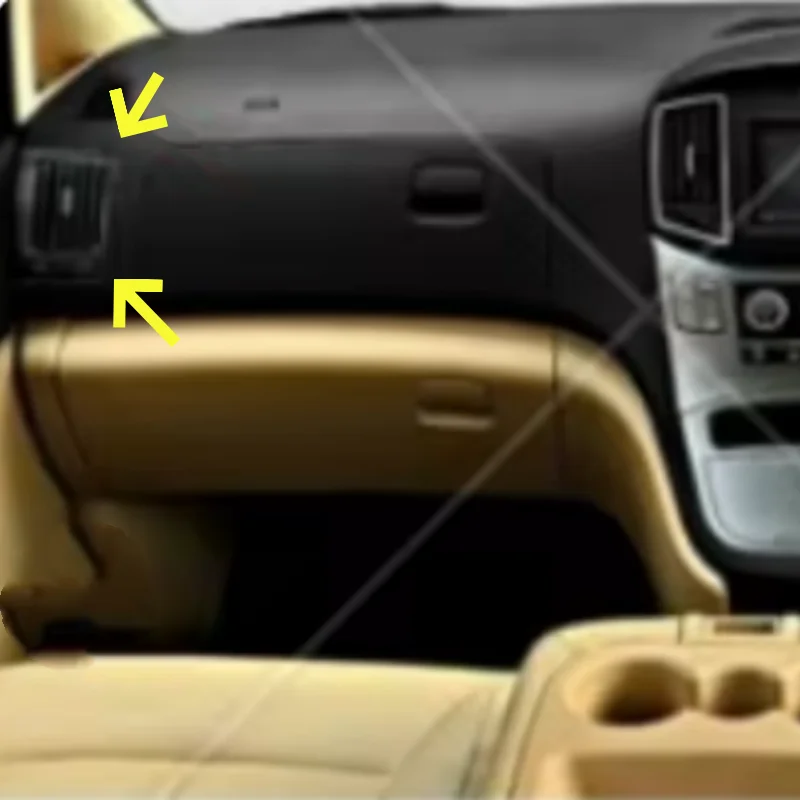 

For Hyundai Starex H-1 2018 2019 2020 Carbon Fiber Front Dashboard Air Condition Vent Trim Outlet Cover Bezel Frame Decoration