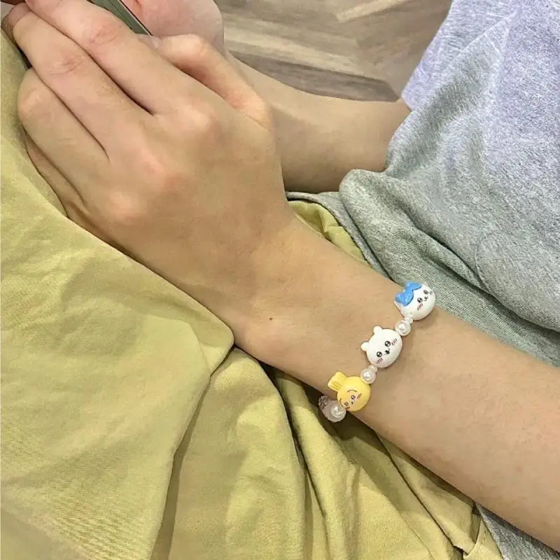 Anime Chiikawasa Girl Bracelet with A Sense of Niche Design Hachiware Usagi Bracelet Couple Cartoon Bracelet Accessories Gifts