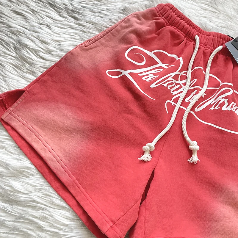 Hellstar Studios Men's Casual Sports Shorts Summer Washed Loose Fit Youthful Energy Style Daily Wear Casual Pants view 2