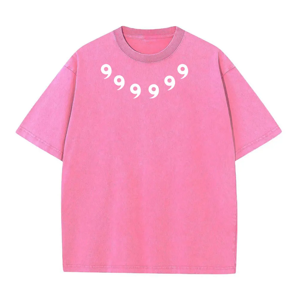 Men Vintage Washed TShirt Hip Hop Streetwear Anime Print T Shirt Harajuku 100% Cotton High Quality Summer Short Sleeve Top Tee image 5