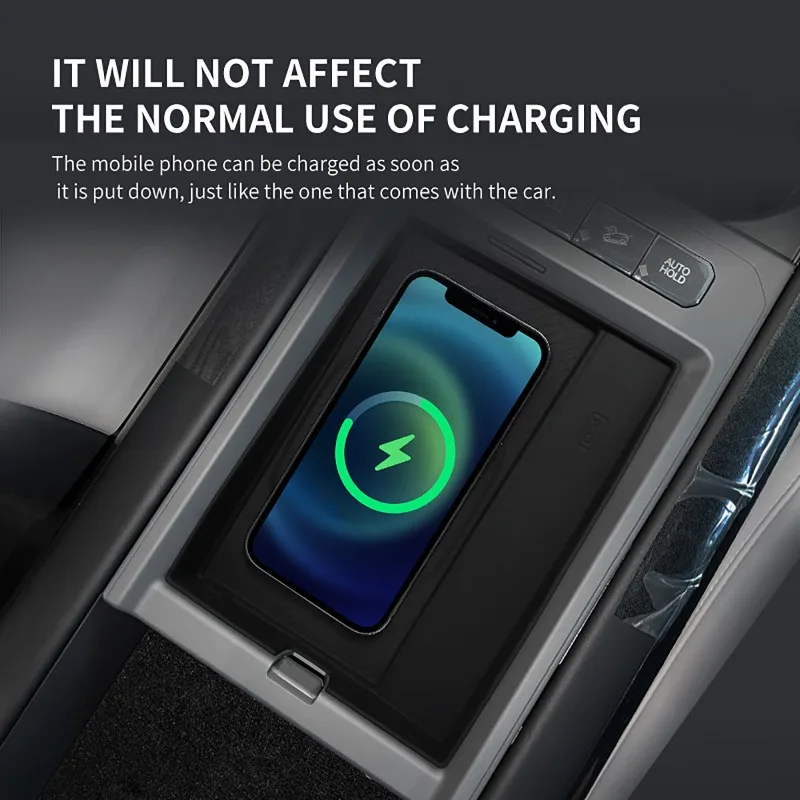 For Kia EV9 2024-2025 Silicone Center Console Wireless Charging Mat Non-Slip Protector Pad Anti-Scratch Car Interior Accessories view 3