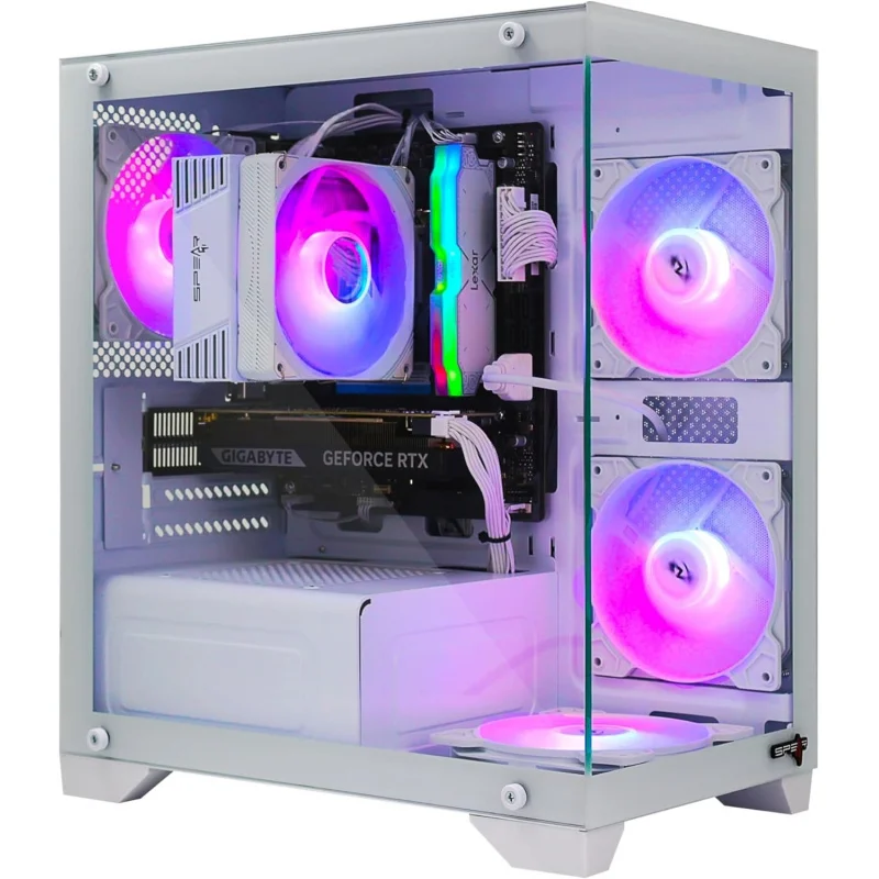 Gaming PC –i5-14400F, RTX 5050 8GB Triple-Fan, 32GB DDR5, 1TB NVMe SSD 3300MB/s, 600W PSU, ARGB Case with 4 ARGB Fans & Remote