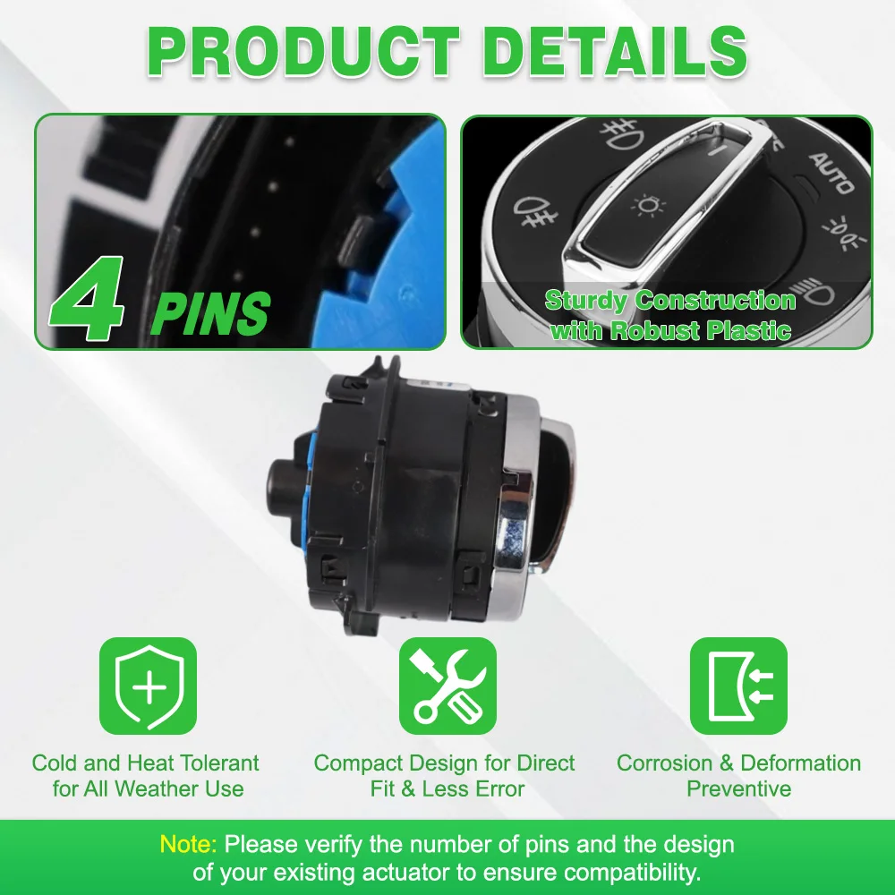 لبورشه ماكان 2014-2018 لبورشه كايين 2011-2018 مفتاح التحكم في المصباح 4 دبابيس AN-3465 EWS-PS-010 95861353302