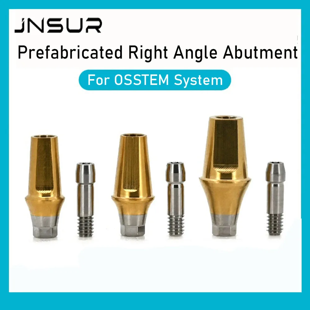 JNSUR Prefabricated Angled Abutment Compatible with OSSTEM System, Single Unit Restoration Implant Analog with Protective Cap
