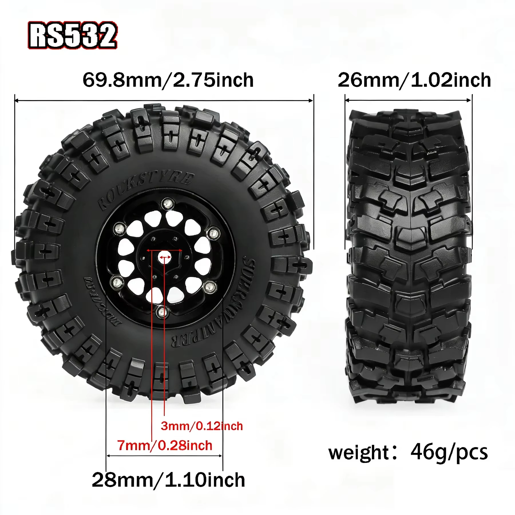 4Pcs 70mm 1.3