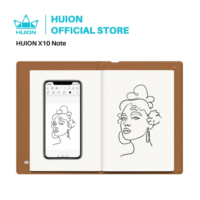 Huion-2-in-1デジタルノートブック描画タブレット,バッテリーなしの 