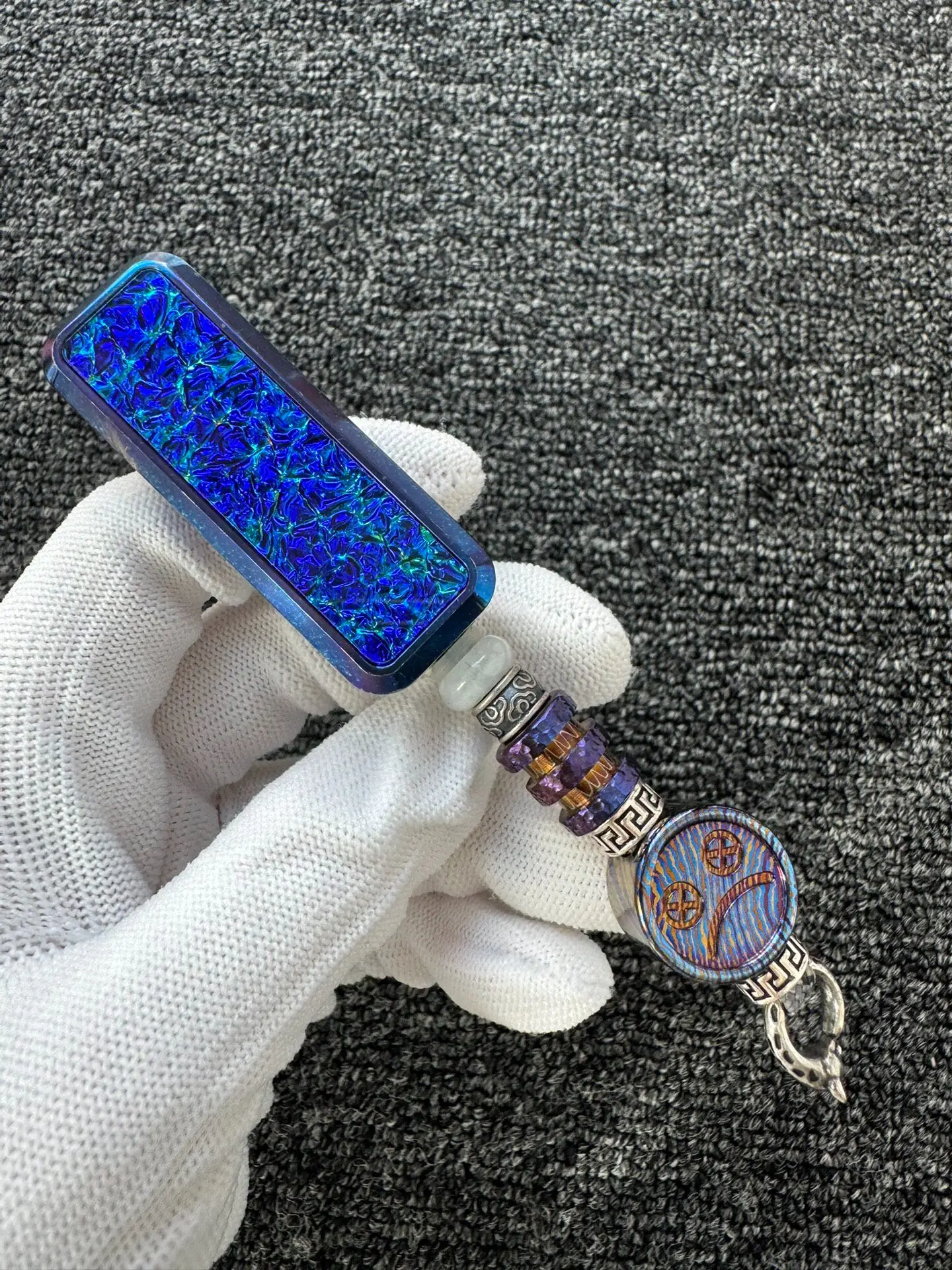 Used EDC even small yellow croaker storm titanium bright patch edc metal decompression toy