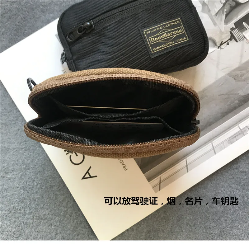 Trendy Wallet for Man Zipper Short Coin Card Bag Mini Key Storage Purse Traveling Portable Small Bags 2023 New