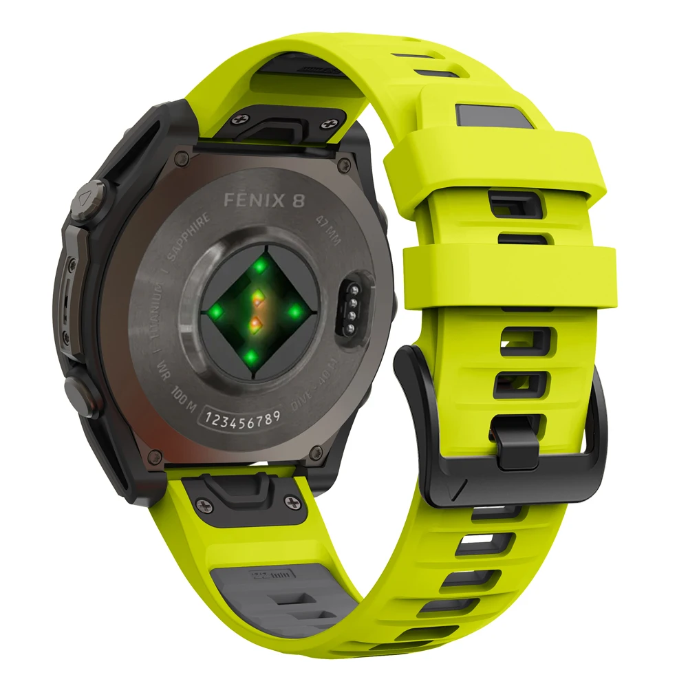 1:1 Fenix8 Uhrenarmband für Garmin Fenix 8 Pro 47 mm 51 mm E 7 7X 6 6X 5 5X/Epix Pro/Enduro 3/970 QuickFit 22 mm 26 mm Silikonarmband