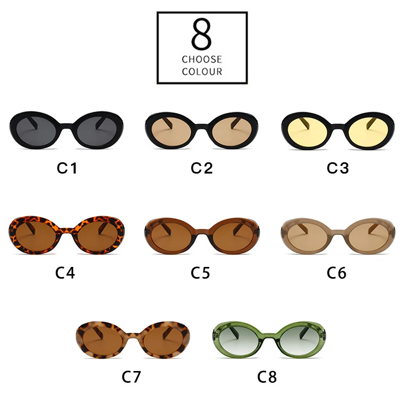 SO&EI Neue Ovale Gelee Farbe Frauen Sonnenbrille Mode Gelb Grün Shades UV400 Männer Trend Gradienten Sonnenbrille – Detail 6