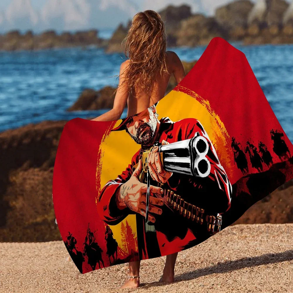 Red Dead Redemption Towel Microfiber Beach Towel Absorbent Quick dry Soft Yoga Swimming Resort Mountain Climbing Towel