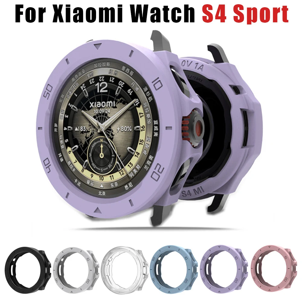 For Xiaomi Mi Watch S4 Sport Case Silicone Protective Cover Cases TPU Protector Shell Frame For Mi Watch Color S4 Active