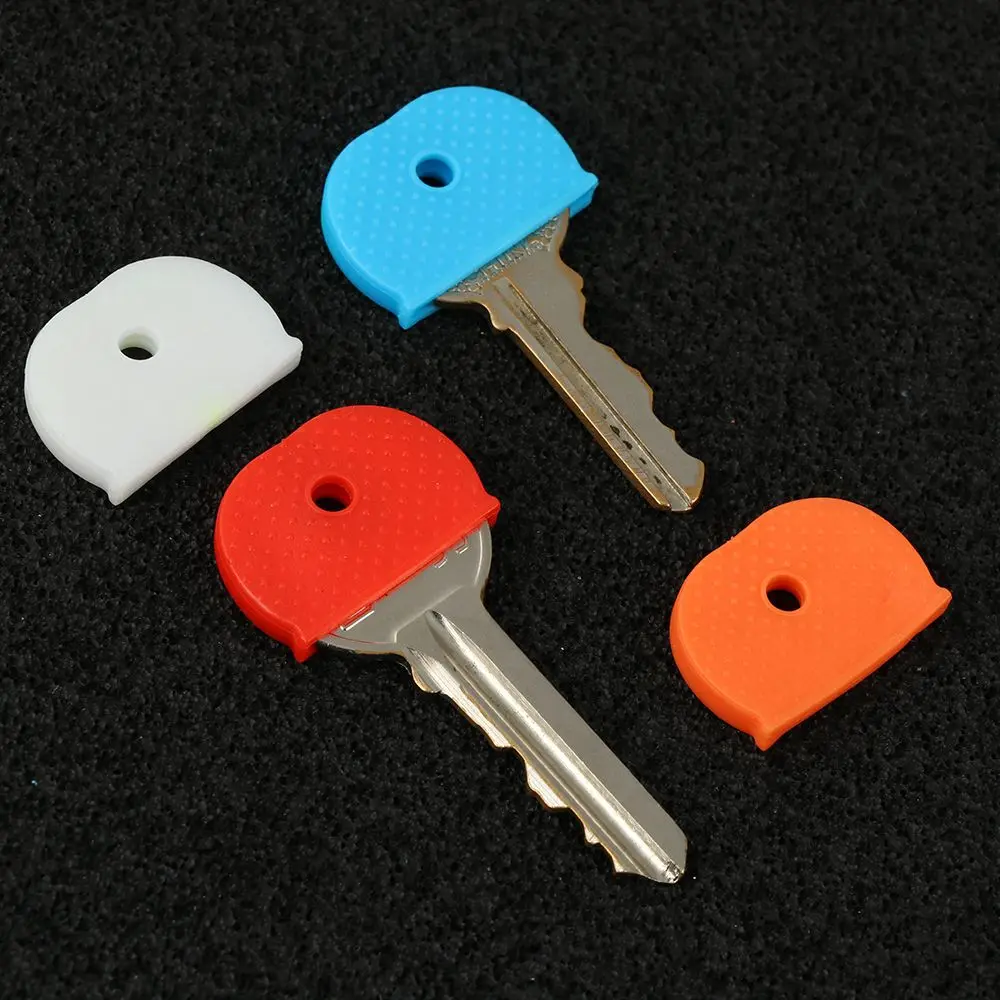 12/24/32pcs Multi Color Key Cap Covers Key Identifier Tags Soft Silicone Topper Key Holder Keyring Label Keys Organizer