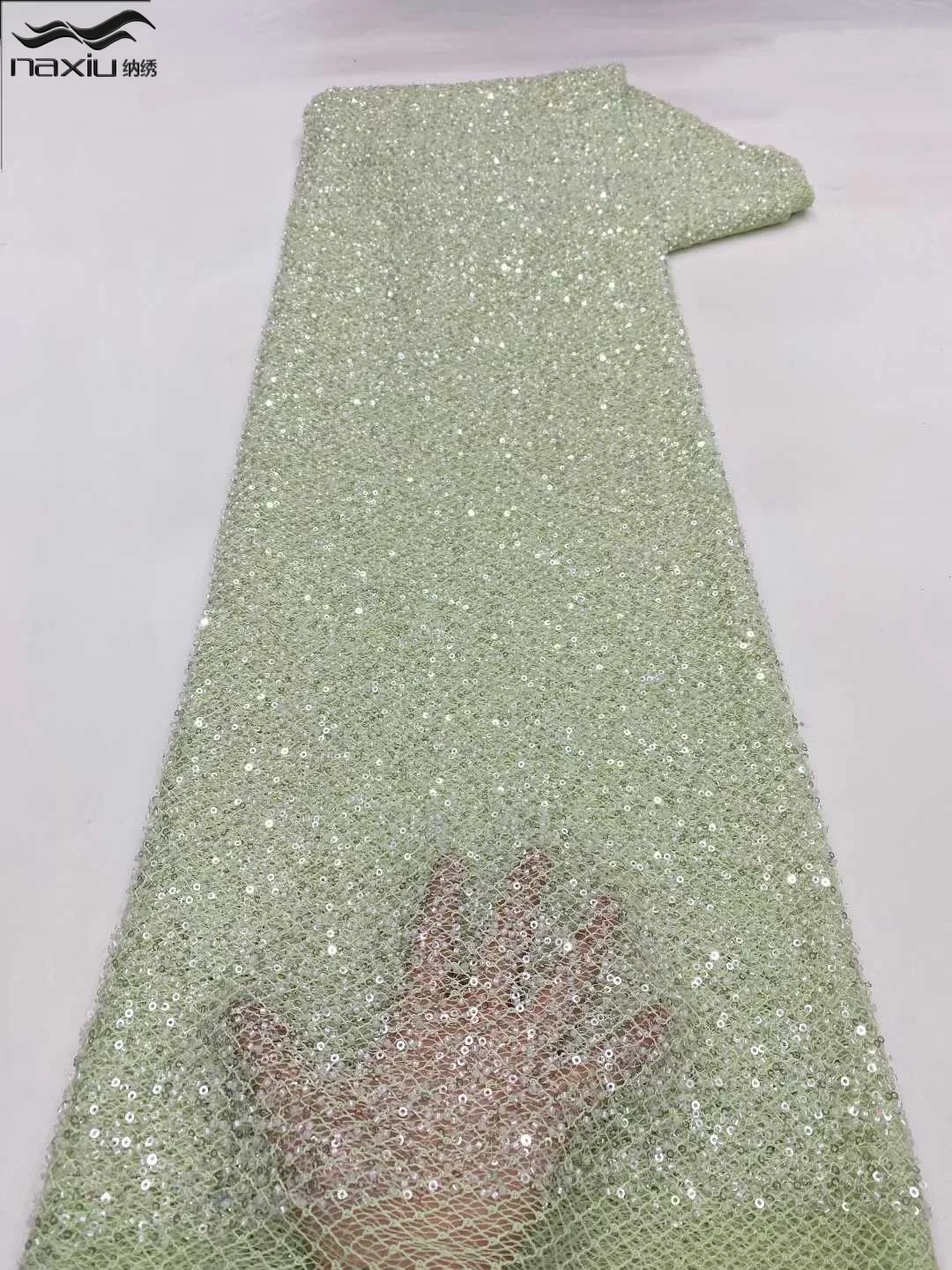 

Кружевная ткань Madison с пайетками и бисером, африканское французское сетчатое кружево, высококачественное нигерийское роскошное кружево 2026 года для женских вечерних платьев