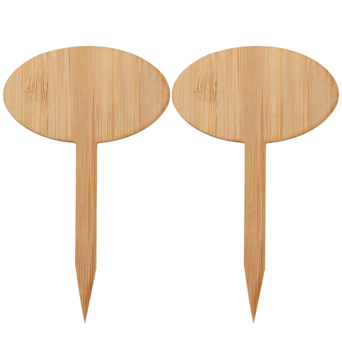 20Pcs Bamboo Plant Labels T Shape Thicken Seedling Wood Color Miniature Fence DIY Garden Marker Signs