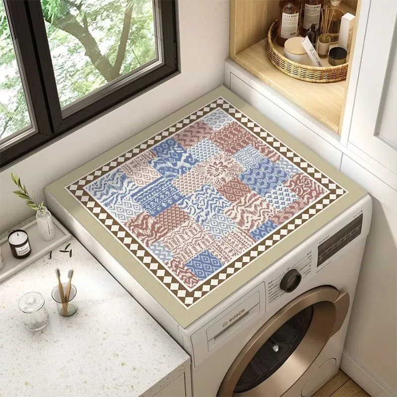 Diatom mud drum washing machine cover pad dust cover refrigerator dust cover cloth mat