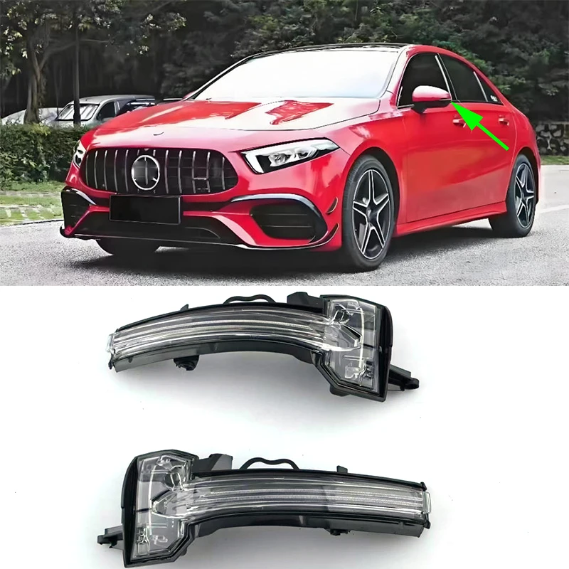 

For Mercedes Benz A Class W177 W178 CLA 2019-2024 Car Exterior Reaview Mirror Turn Signal Light Blinker Indicator Lamp