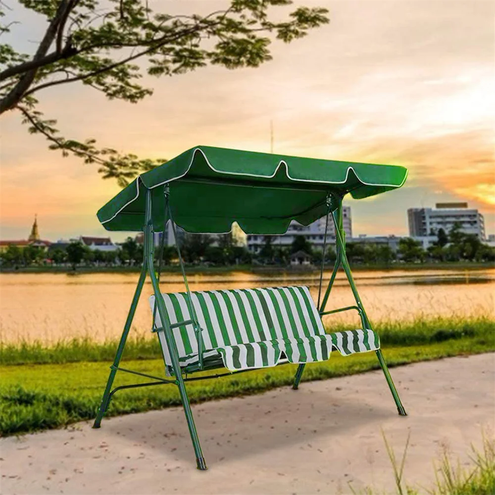 Outdoor Swing Chair Canopy Replacement, 2 & 3 Seater Swing Seat Canopy Cover, Cover Only for Swing Chair Top Hammock Cover Porch