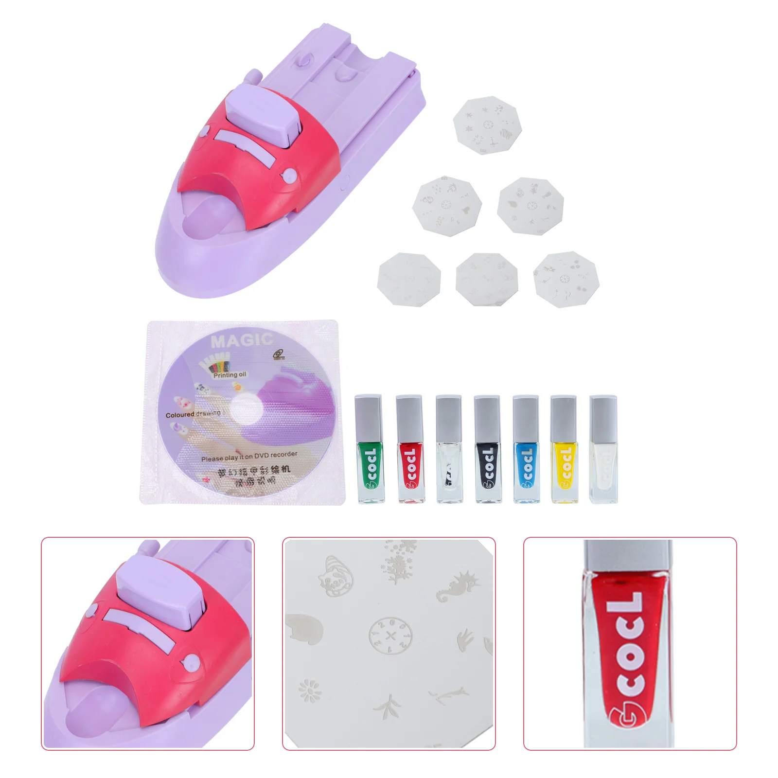 

1Set Nail Art Printing Machine DIY Manicure Tool Kit Professional Durable Nail Polish Printer for Home Use Manicure Tool
