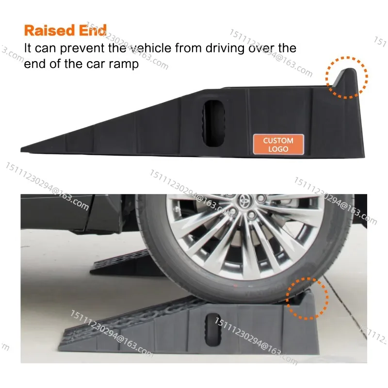 

1 Pair Heavy Duty 7 Ton Plastic Car Lifting Ramps Automotive Vehicle Garage Anti-slip