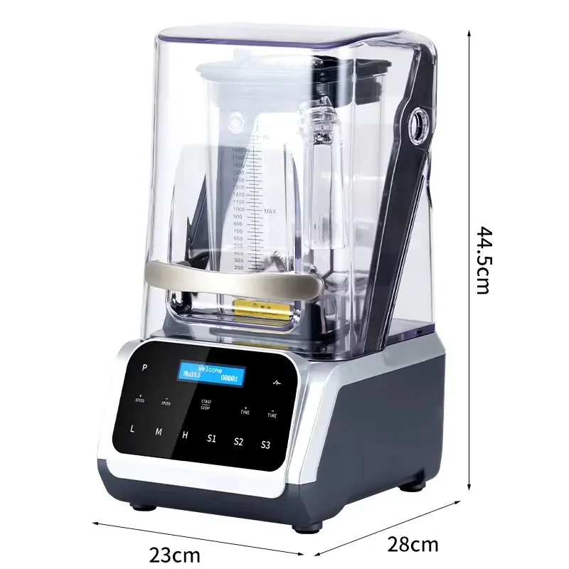 Commercial 2200W Electric Blender 2L Quality Soundproof Juicer Blender 9-speed Milkshake Blender for Household
