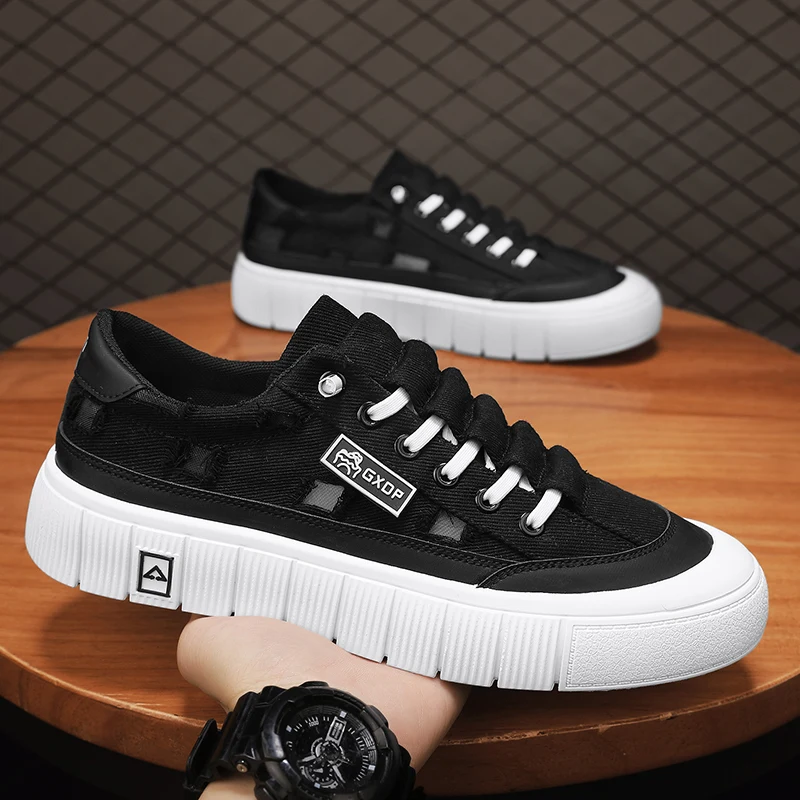 

New Casual Shoes Men Sneakers Outdoor Canvas Shoes Walking Shoes Loafers Comfortable Male Footwear Tenis Hombres Green White