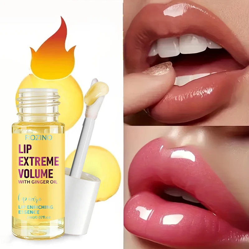 Rozino Lip Plumping Oil Can Moisturize and Protect the Lips, with a Hydrating Texture That Can Be Used Alone to Care for the Lips or Layered over Lipstick to Enhance the Translucent Finish. the Texture Is Lightweight, Long-Lasting, and Soft, Leaving the Lips in a Healthy Condition.