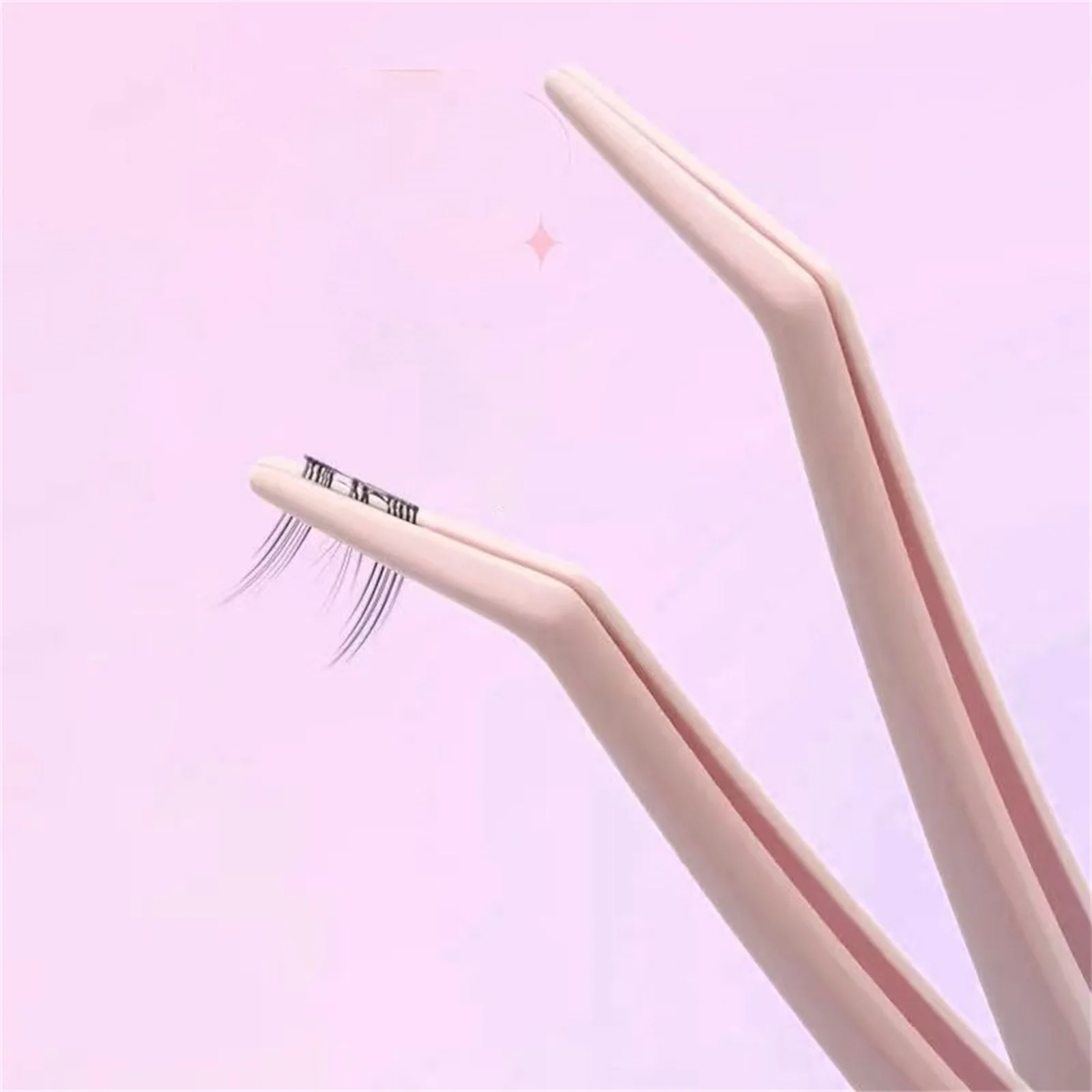 Professional Eyelash Tweezer Anti Stick False Eyelash Extension Tools Non Glue Stainless Steel Fine Point DIY Salon Makeup
