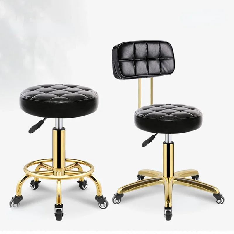 Modern Creative Barber Chair for Beauty Salon Rotating Metal Movable Backrest Office Chairs Luxury Salon Chair for Hair Salon