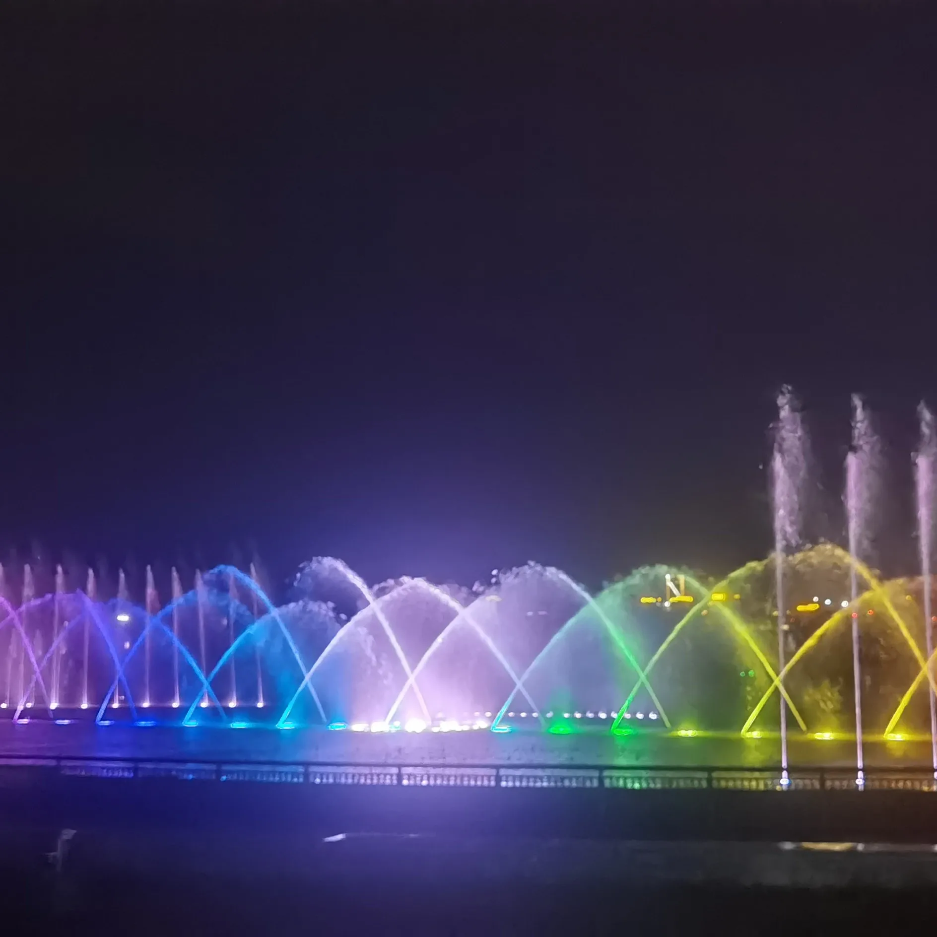 Commercial Musical Stainless Steel Outdoor Water Fountain DMX Control Water Resistant