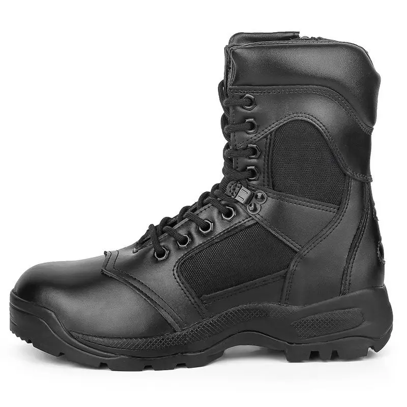 High boots anti-smash anti-puncture tactical boots mountaineering boots padded black wear-resistant non-slip training boots