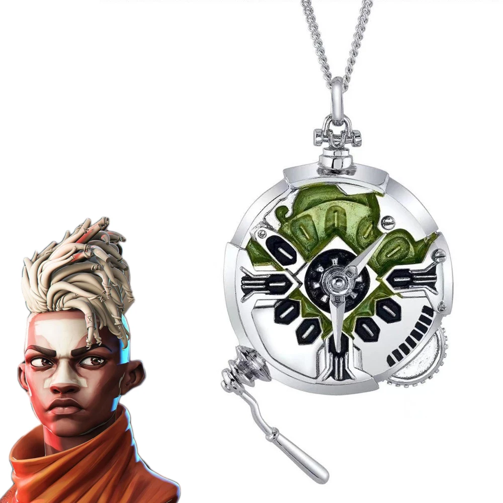 Anime Arcane Ekko Cosplay Necklace Game LoL Unisex Stopwatch Pendant Jewelry Accessories Gifts Costume Prop