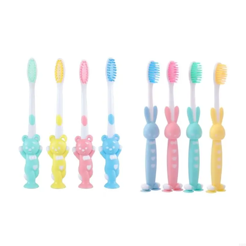 J2HD 4pcs Tooth Brushes Baby Kids Toothbrush Children Soft Fine Bristles Teeth Brush