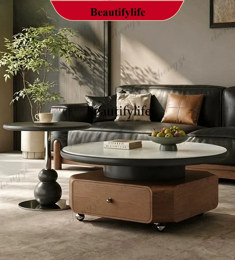 Medieval creative storage removable coffee table light luxury high-end living room home p182