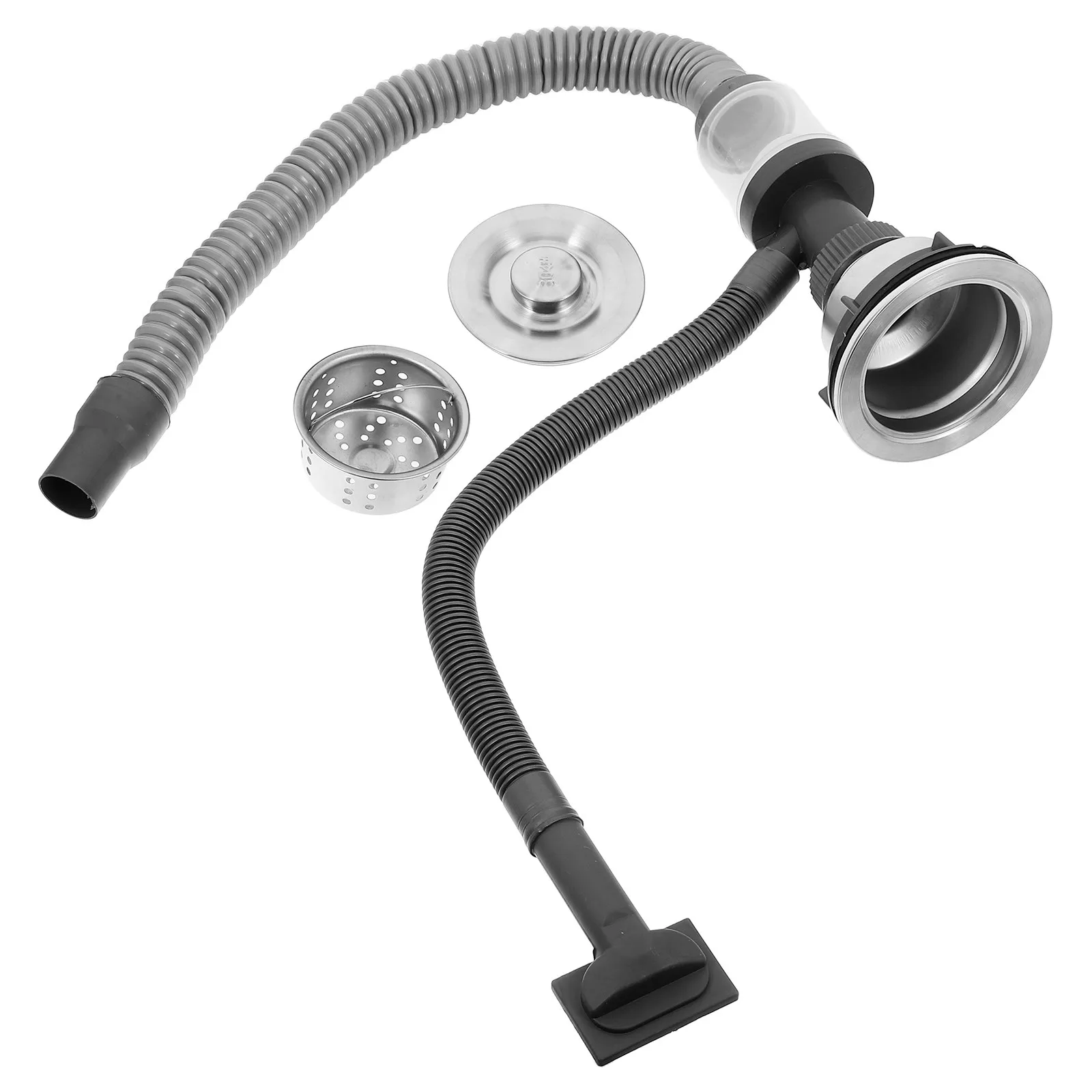 

Комплект гибких труб для канализации из нержавеющей стали с защитой от запаха для кухни и ванной комнаты, для слива раковины, предотвращающий засоры, утолщенная труба